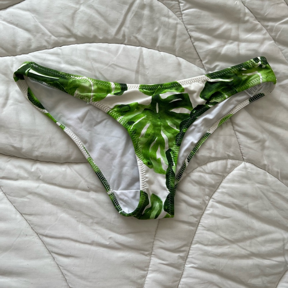 CAROLINE CONSTAS leafy print bikini bottoms